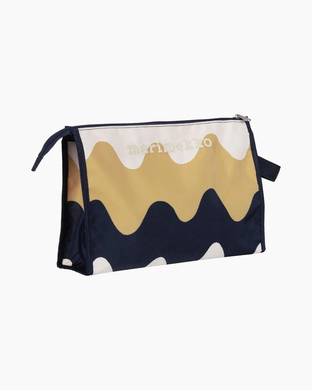 Marimekko Media Pikku Lokki Cosmetic Bag, Dark Blue - Beige 6 Marimekko Media Pikku Lokki Cosmetic Bag, Dark Blue - Beige - Image 4