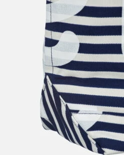 Marimekko Ahkera Tasaraita Logo Bag, Off-white - Navy -Marimekko MM 223 ahkera tasaraita logo 091177 150 DE1 2