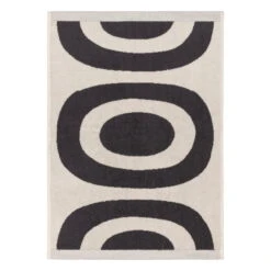 Marimekko Melooni Hand Towel, Charcoal - Natural White
