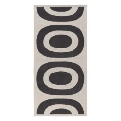 Marimekko Melooni Bath Towel, 75 X 150 Cm, Charcoal - Natural White