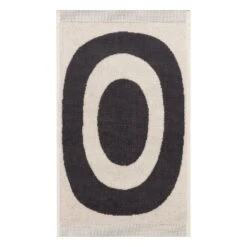 Marimekko Melooni Guest Towel, Charcoal - Natural White