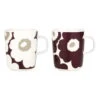 Marimekko Oiva - Unikko Mug, 2,5 Dl, 2 Pcs, White - Burgundy - Clay 2 Marimekko Oiva - Unikko Mug, 2,5 Dl, 2 Pcs, White - Burgundy - Clay -Marimekko MM 224 unikko mug 25dl 2pcs 072049 138 FR1