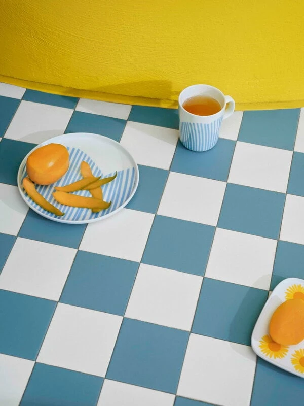 Marimekko Oiva - Uimari Plate, 20 Cm, White - Light Blue 5 Marimekko Oiva - Uimari Plate, 20 Cm, White - Light Blue - Image 3