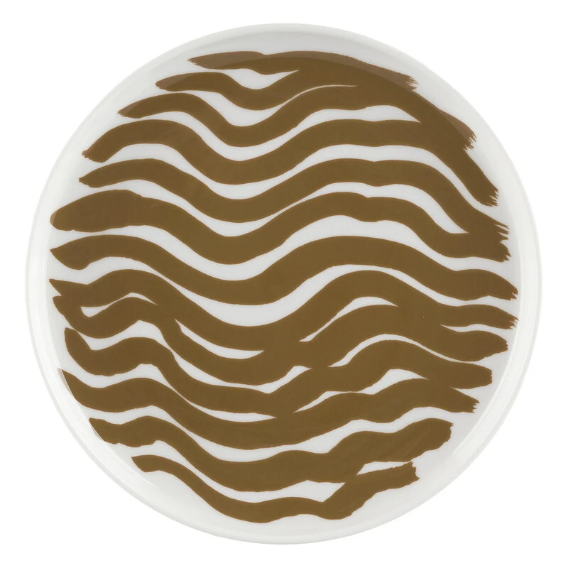 Marimekko Oiva - Hyräily Plate, 20 Cm, 3 Pcs, Wet Sand - Black 4 Marimekko Oiva - Hyräily Plate, 20 Cm, 3 Pcs, Wet Sand - Black - Image 2