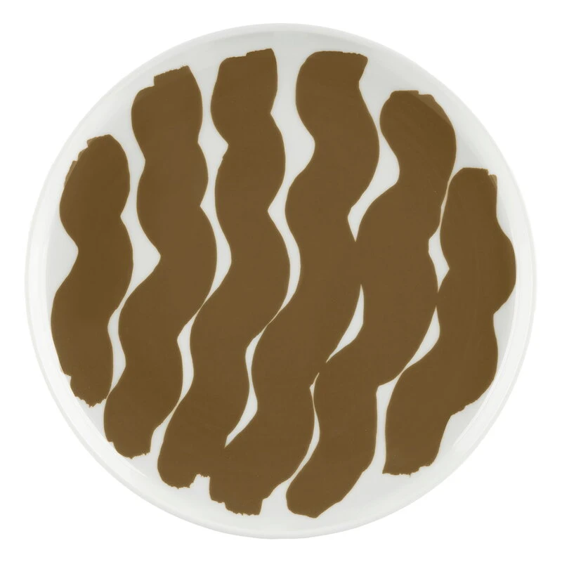 Marimekko Oiva - Hyräily Plate, 20 Cm, 3 Pcs, Wet Sand - Black 5 Marimekko Oiva - Hyräily Plate, 20 Cm, 3 Pcs, Wet Sand - Black - Image 3