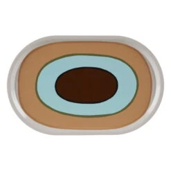 Marimekko Melooni Tray, 44 X 28 Cm, Natural White - Beige - Mint