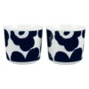 Marimekko Oiva - Unikko Coffee Cup W/o Handle, 2 Pc, White - D.blue 1 Marimekko Oiva - Unikko Coffee Cup W/o Handle, 2 Pc, White - D.blue -Marimekko MM 231 unikko cup wout h 2dl 2pcs FR1