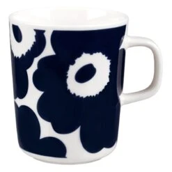 Marimekko Oiva - Unikko Mug, 2,5 Dl, White - Dark Blue
