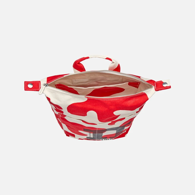 Marimekko Mono Backpack Pulloposti, Cotton - Red 8 Marimekko Mono Backpack Pulloposti, Cotton - Red - Image 6