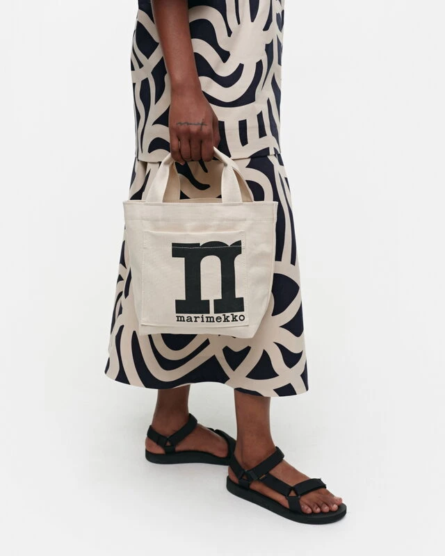 Marimekko Mono Mini Tote Solid Bag, Cotton 4 Marimekko Mono Mini Tote Solid Bag, Cotton - Image 2
