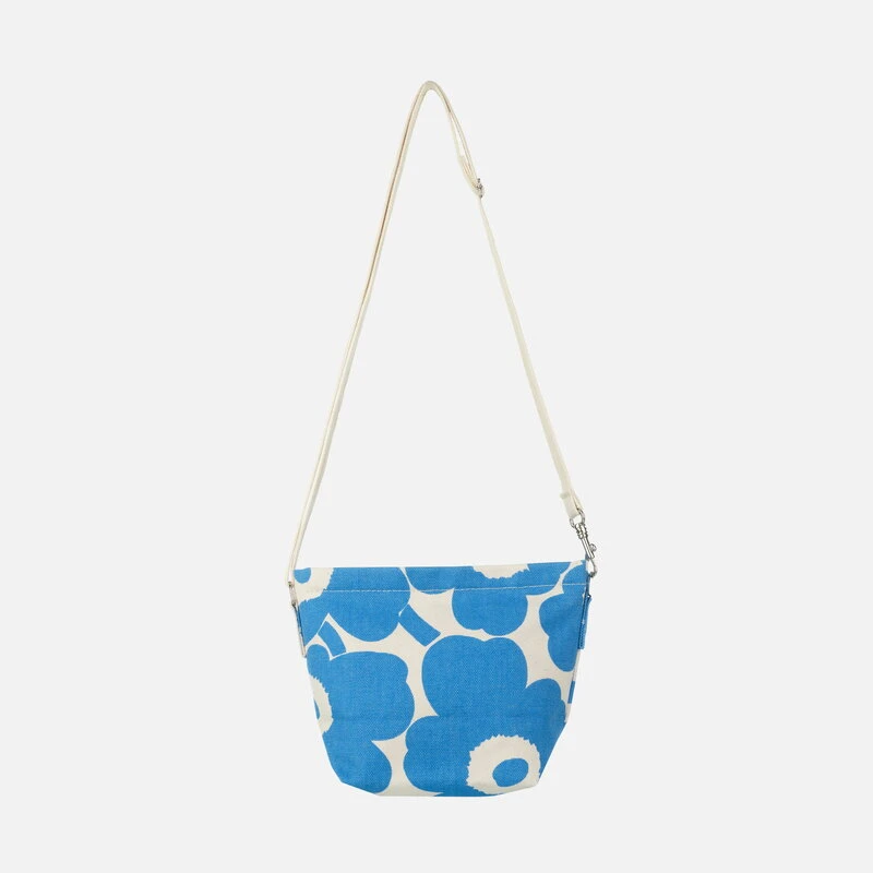 Marimekko Mono Mini Crossbody Unikko Shoulder Bag, Cotton - Light Blue 7 Marimekko Mono Mini Crossbody Unikko Shoulder Bag, Cotton - Light Blue - Image 5