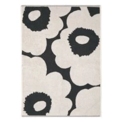 Marimekko Unikko Hand Towel, Grey - Off-white