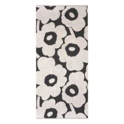 Marimekko Unikko Bath Towel, Grey - Off-white