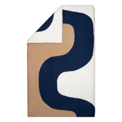 Marimekko 11 Marimekko Seireeni Duvet Cover, 150 X 210 Cm, Off White-dark Blue-beige
