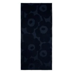 Marimekko Unikko Bath Towel, Dark Blue