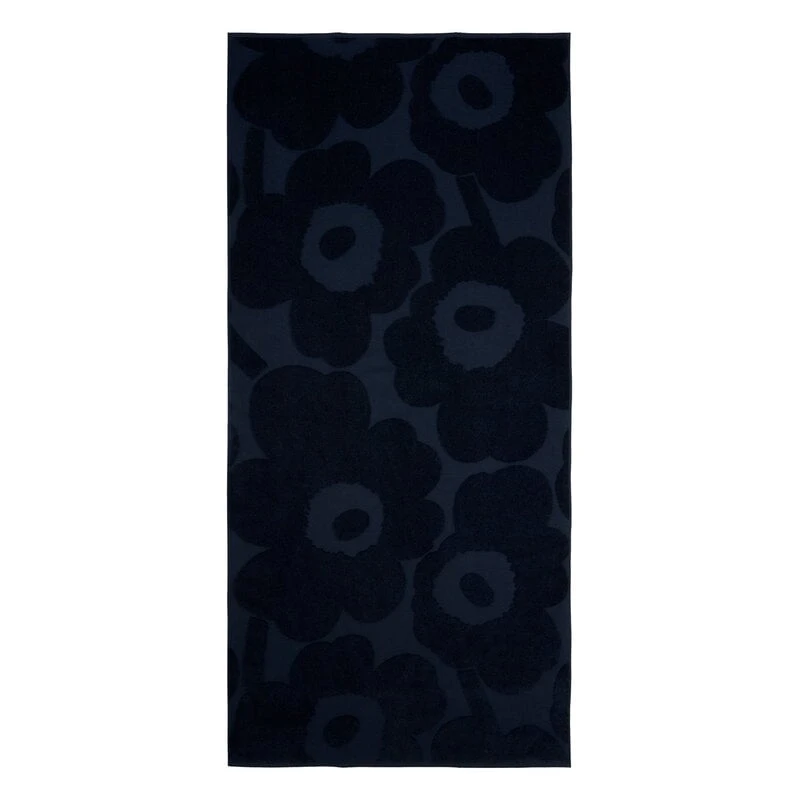 Marimekko Unikko Bath Towel, Dark Blue 3 Marimekko Unikko Bath Towel, Dark Blue