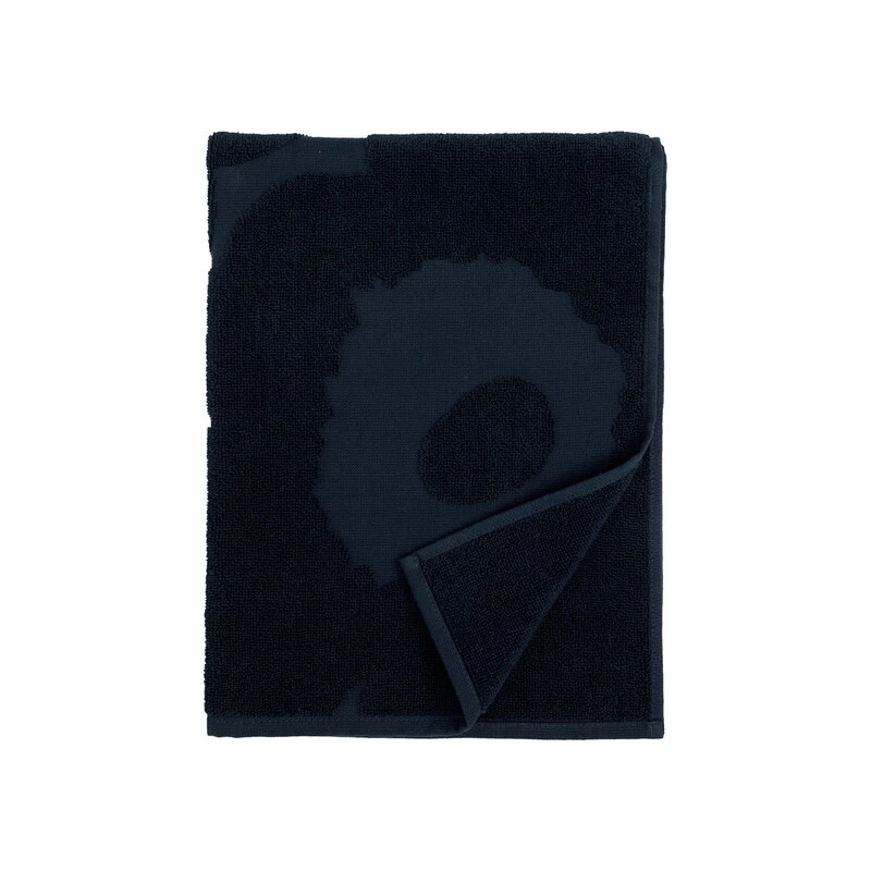 Marimekko Unikko Hand Towel, Dark Blue 4 Marimekko Unikko Hand Towel, Dark Blue - Image 2