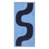 Marimekko Seireeni Bath Towel, Light Blue - Dark Blue -Marimekko MM Seireeni terry towells 70x150 FR2