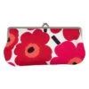 Marimekko Mini Unikko Silmälasi Kukkaro Purse, White - Red -Marimekko MM Unikko silmalasikukkaro 027003 001