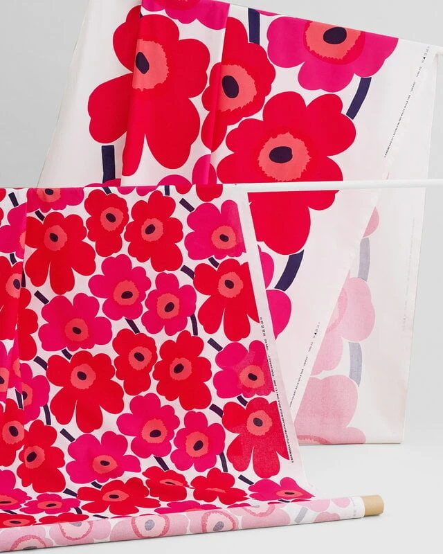 Marimekko Unikko Fabric, Red 7 Marimekko Unikko Fabric, Red - Image 5