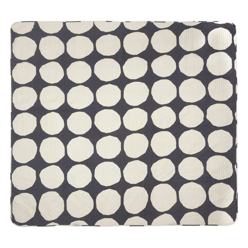 Marimekko Kivet Double Bed Cover, 260 X 260 Cm, Charcoal - Off-white 3 Marimekko Kivet Double Bed Cover, 260 X 260 Cm, Charcoal - Off-white