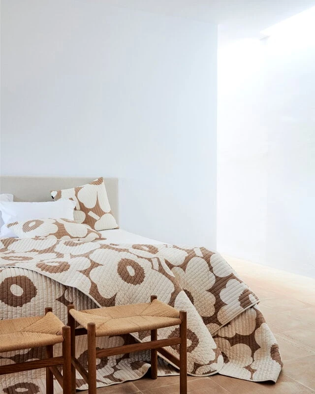 Marimekko Unikko Cushion, 60 X 60 Cm, Beige - Natural White 4 Marimekko Unikko Cushion, 60 X 60 Cm, Beige - Natural White - Image 2