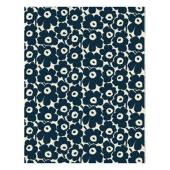 Marimekko Pieni Unikko Fabric, Cotton - Dark Blue