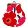 Marimekko Mini Unikko Pieni Kukkaro Purse, White - Red 1 Marimekko Mini Unikko Pieni Kukkaro Purse, White - Red -Marimekko Unikko pieni kukkaro 020310 001