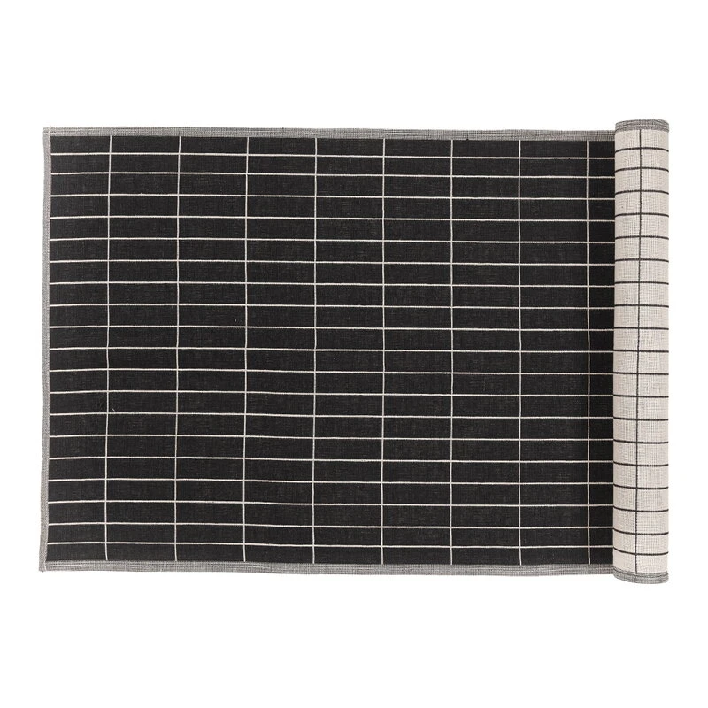 Marimekko Pieni Tiiliskivi Table Runner, 47 X 150 Cm, Charcoal - Beige 3 Marimekko Pieni Tiiliskivi Table Runner, 47 X 150 Cm, Charcoal - Beige