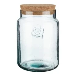 Marimekko Oiva - Unikko Jar, Large, Recycled Glass - Cork