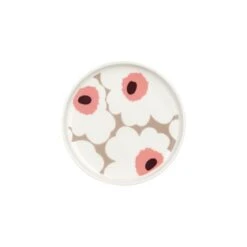 Marimekko Oiva - Unikko Plate, 13,5 Cm, White - Clay - Powder - Red