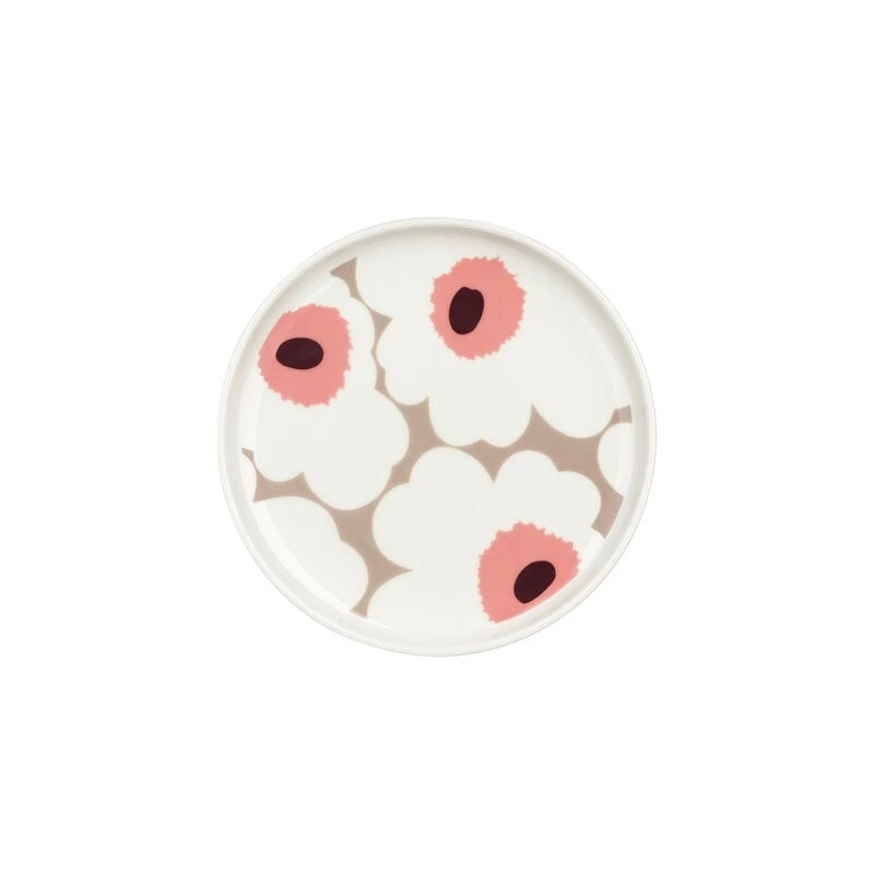 Marimekko Oiva - Unikko Plate, 13,5 Cm, White - Clay - Powder - Red 3 Marimekko Oiva - Unikko Plate, 13,5 Cm, White - Clay - Powder - Red