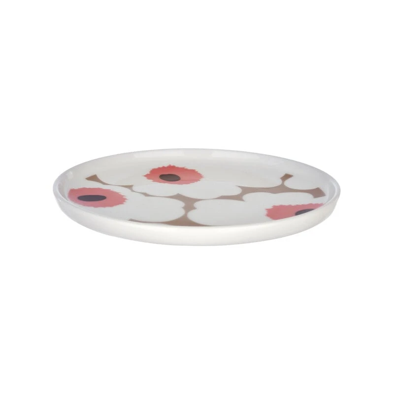 Marimekko Oiva - Unikko Plate, 13,5 Cm, White - Clay - Powder - Red 4 Marimekko Oiva - Unikko Plate, 13,5 Cm, White - Clay - Powder - Red - Image 2