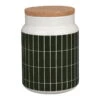 Marimekko Oiva - Tiiliskivi Jar, 1,2 L, White - Dark Green 1 Marimekko Oiva - Tiiliskivi Jar, 1,2 L, White - Dark Green -Marimekko marimekko MA071845 160 MM 223 tiiliskivi purkki 12l 071845 160 FR1 kb
