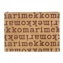 Marimekko Logo Pouch, A4, Brown - Dark Brown