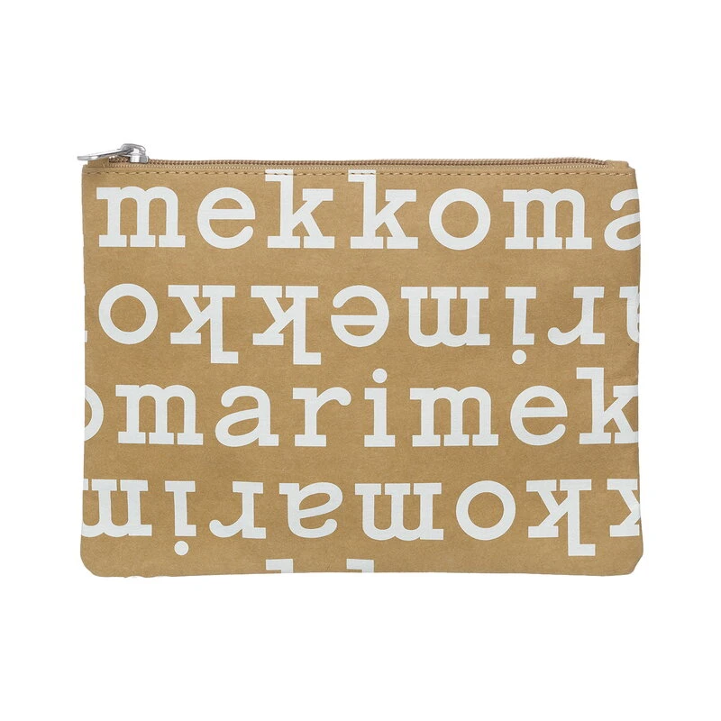 Marimekko Logo Pouch, A5, Brown - Natural White 3 Marimekko Logo Pouch, A5, Brown - Natural White