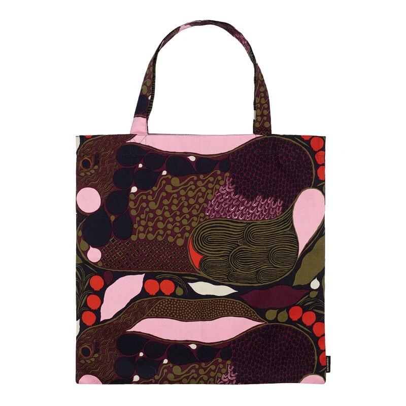 Marimekko Pieni Rusakko Bag, Dark Blue - Red - Brown 3 Marimekko Pieni Rusakko Bag, Dark Blue - Red - Brown