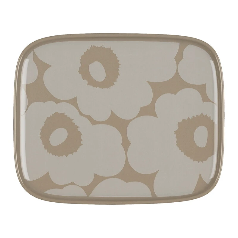 Marimekko Oiva - Unikko Plate, 15 X 12 Cm, Terra - White 3 Marimekko Oiva - Unikko Plate, 15 X 12 Cm, Terra - White