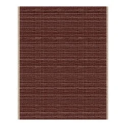 Marimekko Mini Räsymatto Thick Cotton Fabric, Beige - Burgundy