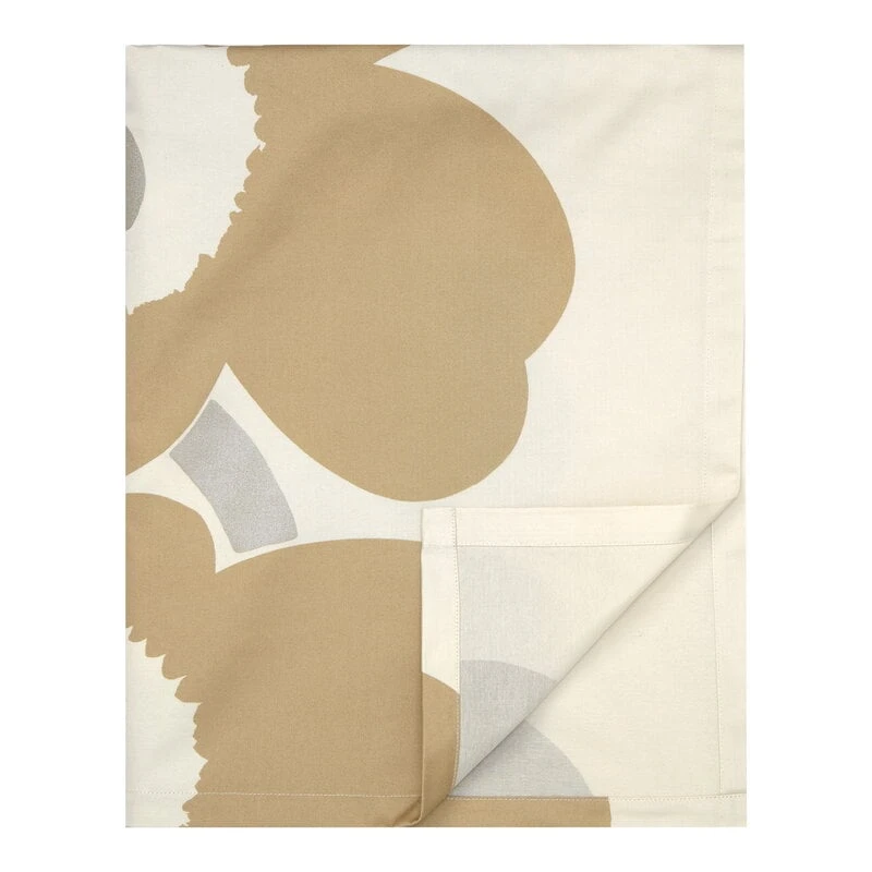 Marimekko Unikko Tablecloth, 140 X 250 Cm, Off-white - Silver - Beige 3 Marimekko Unikko Tablecloth, 140 X 250 Cm, Off-white - Silver - Beige