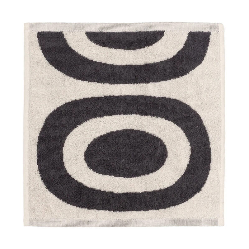 Marimekko Melooni Mini Towel, Charcoal - Natural White 3 Marimekko Melooni Mini Towel, Charcoal - Natural White