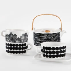 Marimekko -Marimekko oiva siirtolapuutarha teekannu2